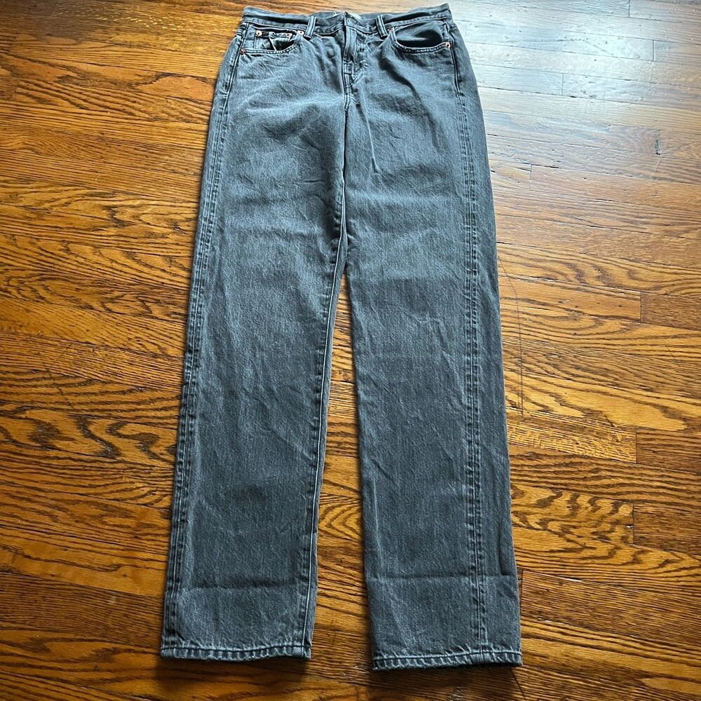 American Eagle AE77 Women's Size 0 Regular Slouch Jeans Gray Washed Black